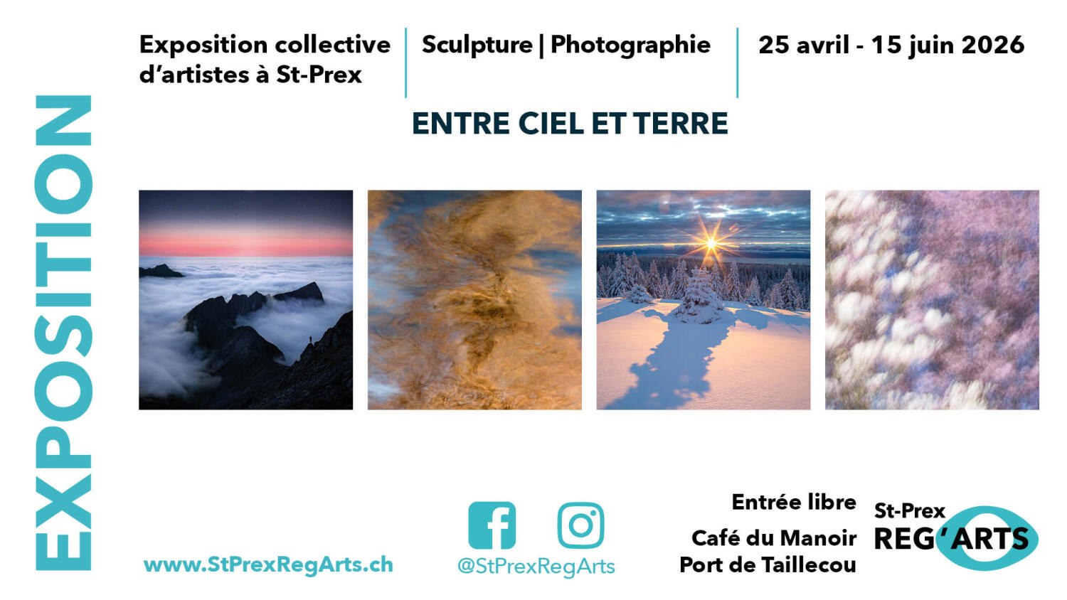 Exposition collective de photographies en plein air et sculptures